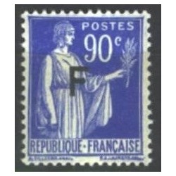 Timbre Yvert No 2615 Type liberté avec c vert 2.10fr