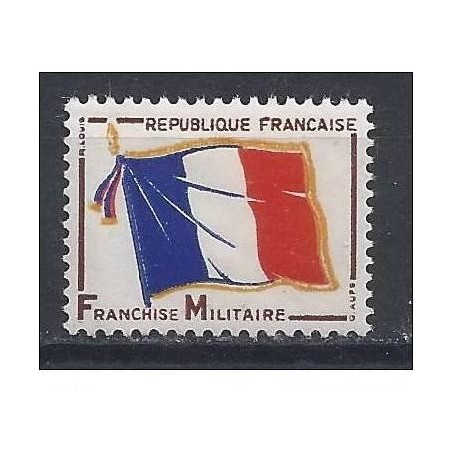 Timbre Franchise Militaire Yvert 13 Drapeau Français