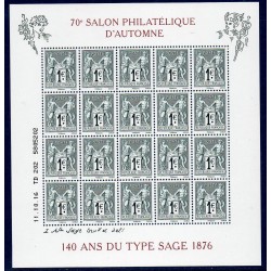 Bloc Feuillet France Yvert F5094 salon d'automne Type Sage