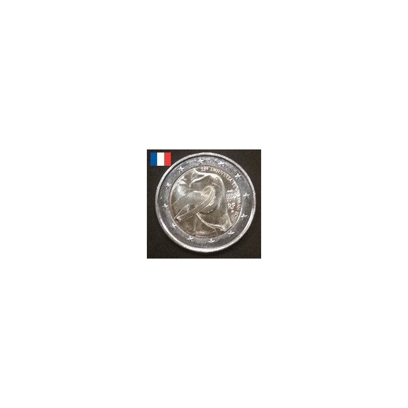 2 euros commémorative France 2017 Ruban rose Cancer du sein