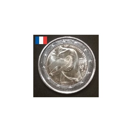 2 euros commémorative France 2017 Ruban rose Cancer du sein