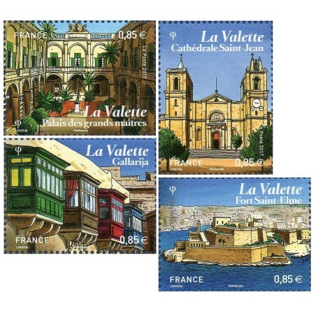 Timbre France Yvert No 5125-5128 La Valette, capitale européenne Série Artistique