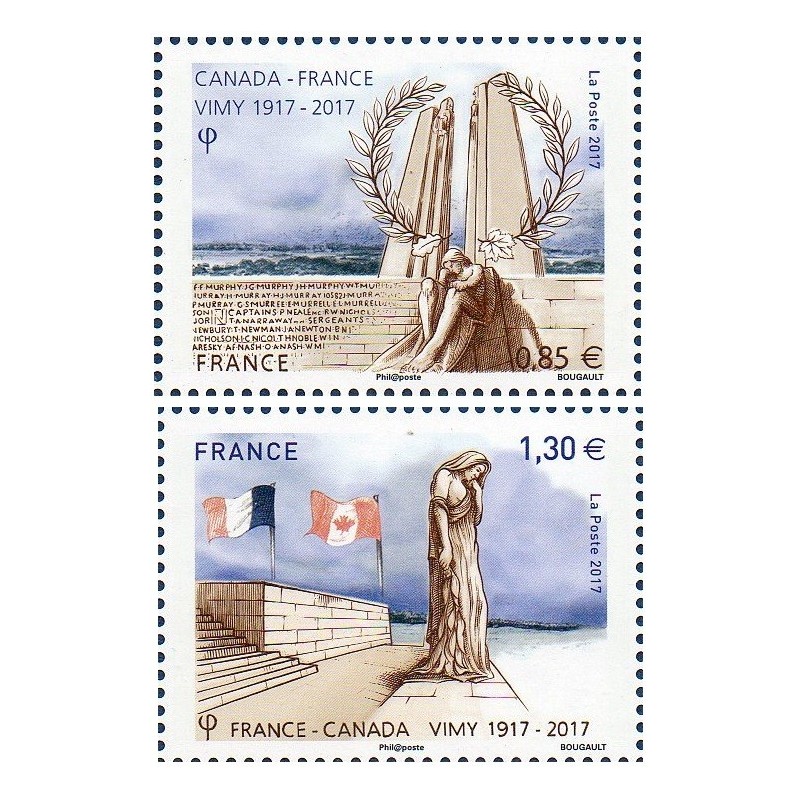 Timbre France Yvert No 5136-5137 Bataille de Vimy neuf luxe **