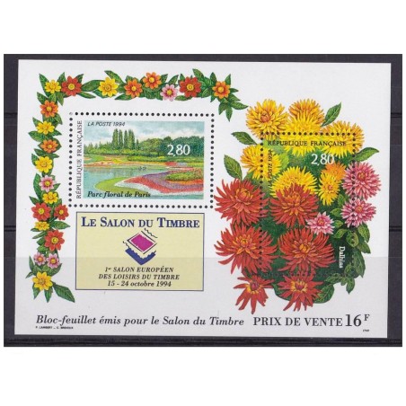 Bloc Feuillet France Yvert 16 floralies