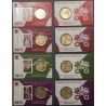set 4 coincard Pièce 50 centimes d'euro + timbres Vatican 2017 François