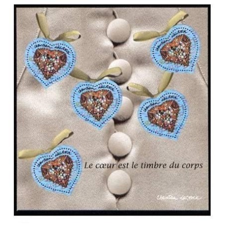 Bloc Feuillet France Yvert 33 saint Valentin coeurs de Christian Lacroix