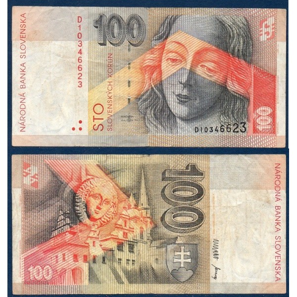 Slovaquie Pick N°22, Billet de banque de 100 Korun 1993