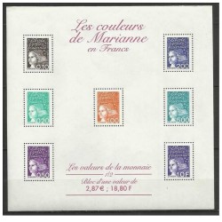 Bloc Feuillet France Yvert 41-42 Couleurs de marianne