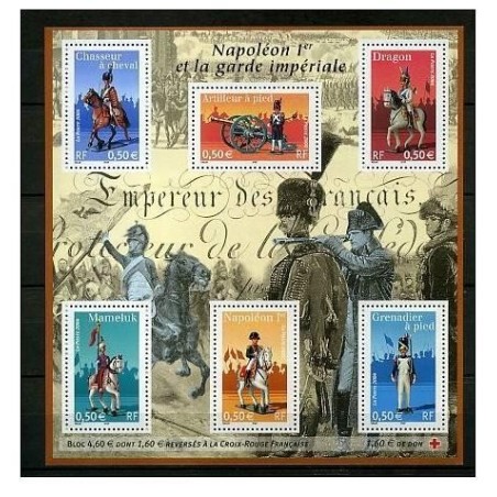 Bloc Feuillet France Yvert 72 Napoléon 1er et la garde impériale