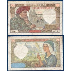 50 Francs Jacques Coeur TB- 13.2.1941 Billet de la banque de France