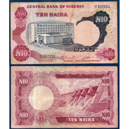 Nigeria Pick N°17c TB, Billet de Banque de 10 Naira 1973-1978