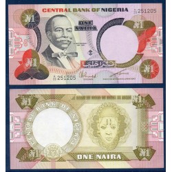 Nigeria Pick N°23a SPL , Billet de Banque de 1 Naira 1984