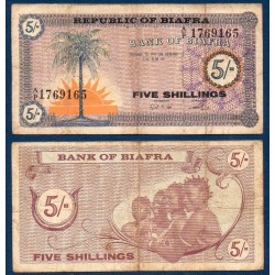 Biafra Pick N°1, Billet de banque de  5 Shillings 1967