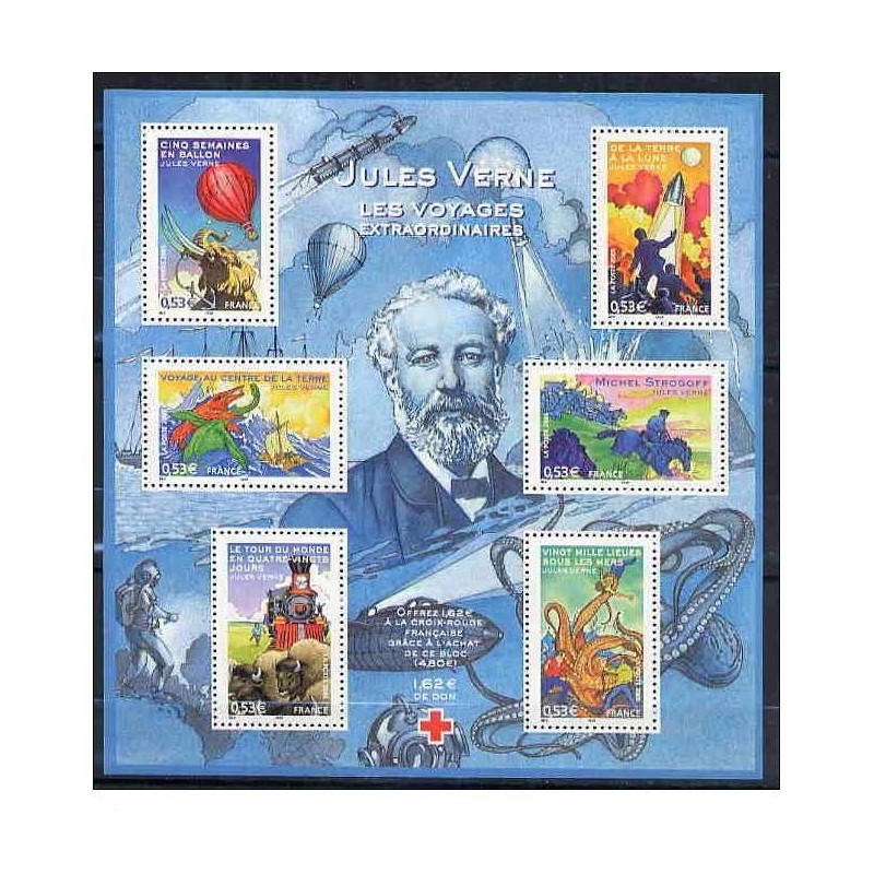 Bloc Feuillet France Yvert 85 Jules Verne