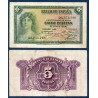 Espagne Pick N°85a, Billet de banque de 5 pesetas 1935