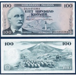 Islande Pick N°44, Billet de banque de 100 kronur 1961