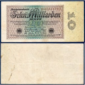 Allemagne Pick N°116a, TTB Billet de banque de 10 milliard de Mark 1923