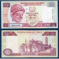 Chypre Pick N°61b, Billet de banque de 5 pounds 2003