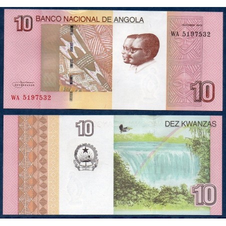 Angola Pick N°151B, Billet de banque de 10 Kwanzas 2012