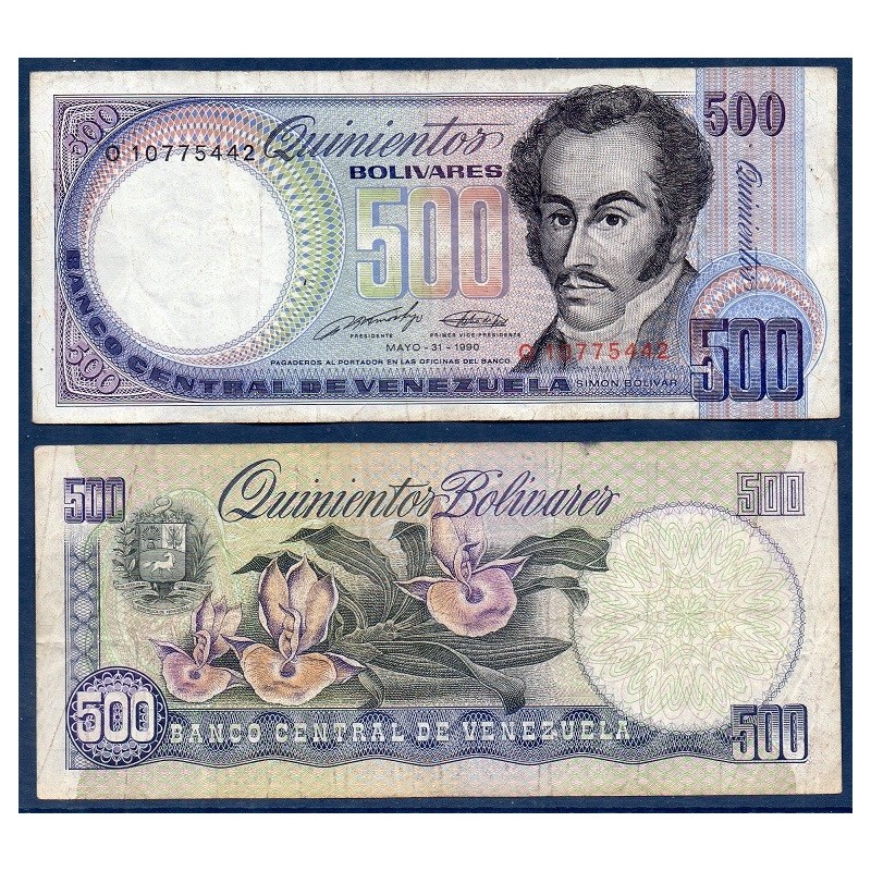 Venezuela Pick N°67d, TB+ Billet de banque de 500 Bolivares 31.5.1990
