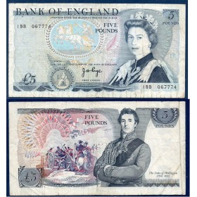 Grande Bretagne Pick N°378b, Billet de banque de 5 Pound 1973