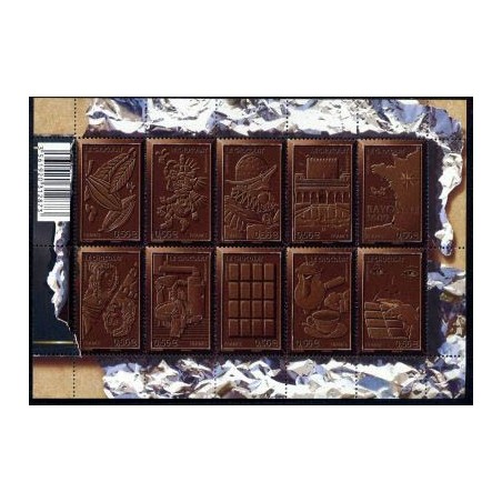 Bloc Feuillet France Yvert F4357 Bloc Chocolat Odorant