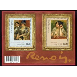 Bloc Feuillet France Yvert F4406 Série de tableaux de Renoir