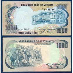 Viet-Nam Sud TTB+ P.34a, Billet de 1000 dong 1972 elephant