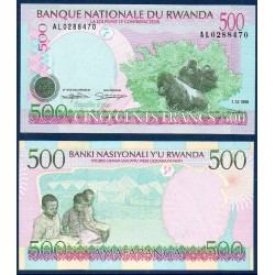 Rwanda Pick N°26b, Billet de banque de 500 Francs 1998