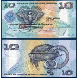 Papouasie Pick N°17a, Billet de banque de 10 Kina 1998