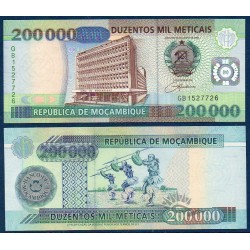 Mozambique Pick N°141, Billet de banque de 200000 meticais 2003