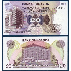 Ouganda Pick N°12b, Billet de banque de 20 Shillings 1979
