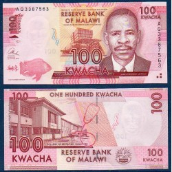 Malawi Pick N°59 Billet de banque de 100 kwacha 2012-2013