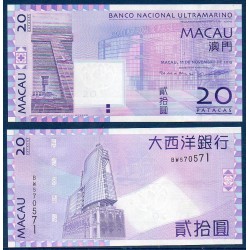 Macao Pick N°81c, Billet de banque de 20 patacas 2013