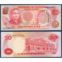Philippines Pick N°156, Billet de banque de 50 Piso 1970