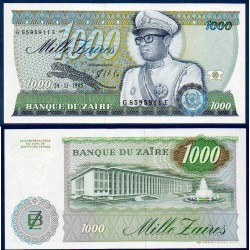 Zaire Pick N°31, Billet de banque de 1000 Zaires 1985