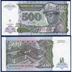 Zaire Pick N°64A, Billet de banque de 500 Nouveaux Zaires 1994