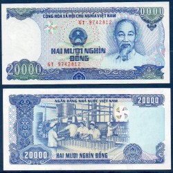 Viet-Nam Nord Pick N°110a, Billet de banque de 20000 dong 1991