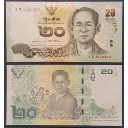 Thaïlande Pick N°130, Billet de banque de banque de 20 Baht 2017