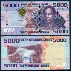 Sierra Leone Pick N°32a, Billet de banque de 5000 leones 2010