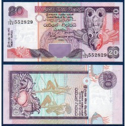 Sri Lanka Pick N°109a, Billet de banque de 20 Rupees 1995