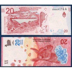 Argentine Pick N°361, Billet de banque de 20 Pesos 2017