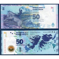 Argentine Pick N°362, Billet de banque de 50 Pesos 2015