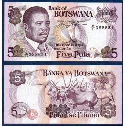 Botswana Pick N°11, Billet de banque de 5 Pula 1992