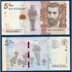 Colombie Pick N°459, Billet de banque de 5000 Pesos 2015