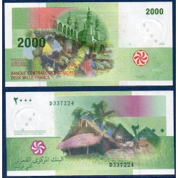 Comores Pick N°17, Billet de banque de 2000 Francs 2005