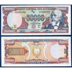 Equateur Pick N°130d, Billet de banque de 50000 Sucres 12.7.1999
