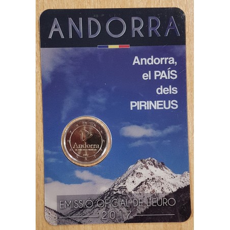 2 euros commémorative Andorre 2017 pays des pyrénées piece de monnaie €