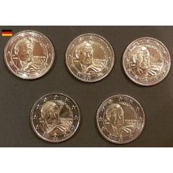 2 euros commémoratives allemagne 2018 5 ateliers chancelier Schmidt pieces de monnaie €