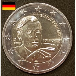 2 euros commémorative Allemagne 2018 chancelier schmidt piece de monnaie €